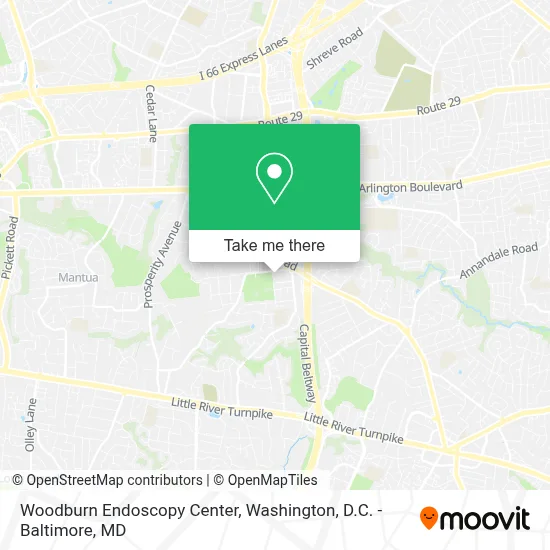 Woodburn Endoscopy Center map