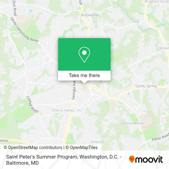 Saint Peter's Summer Program map