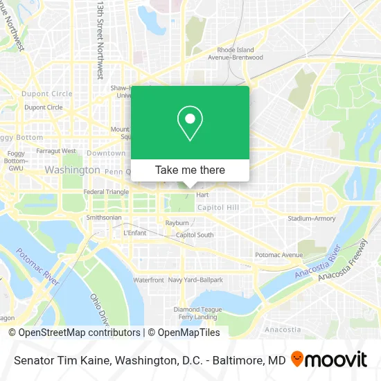 Senator Tim Kaine map