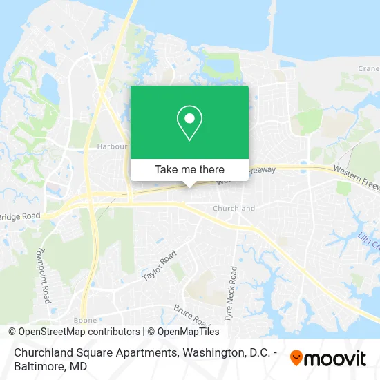 Churchland Square Apartments map