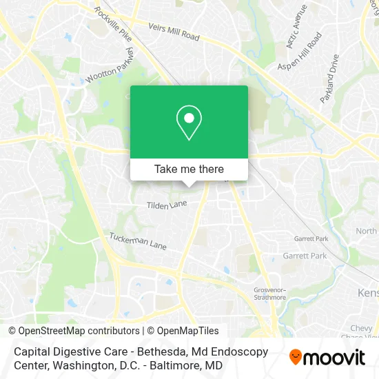 Capital Digestive Care - Bethesda, Md Endoscopy Center map