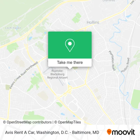 Avis Rent A Car map