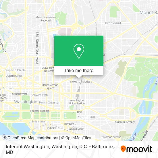 Interpol Washington map