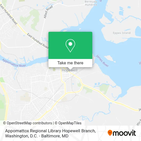Appomattox Regional Library Hopewell Branch map