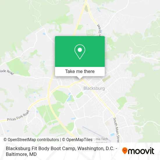 Blacksburg Fit Body Boot Camp map