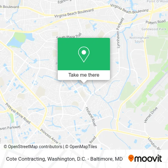 Cote Contracting map