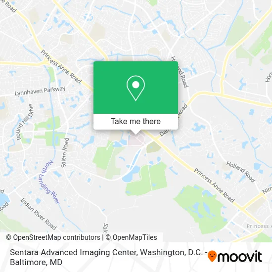 Sentara Advanced Imaging Center map
