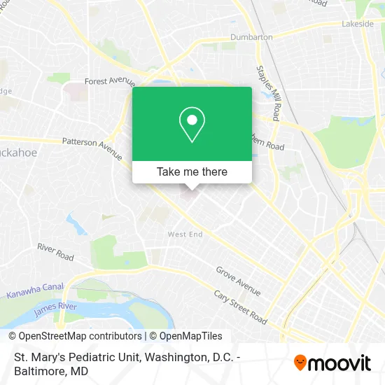 St. Mary's Pediatric Unit map