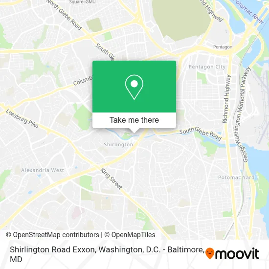Shirlington Road Exxon map