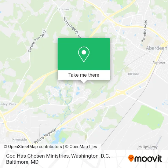 God Has Chosen Ministries map
