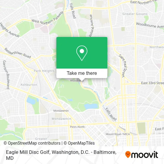 Eagle Mill Disc Golf map