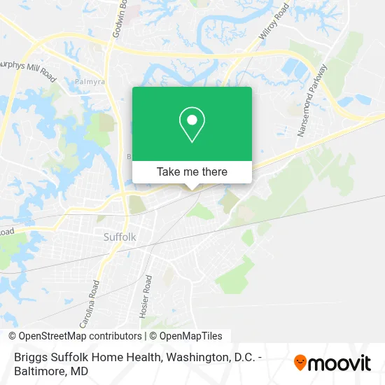 Briggs Suffolk Home Health map