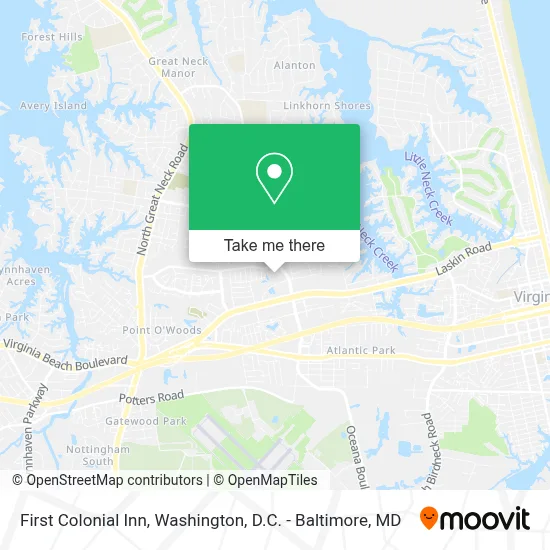 First Colonial Inn map