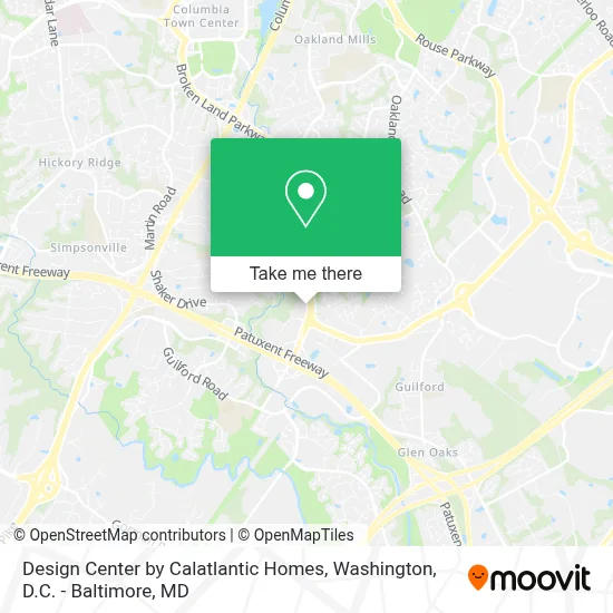 Design Center by Calatlantic Homes map