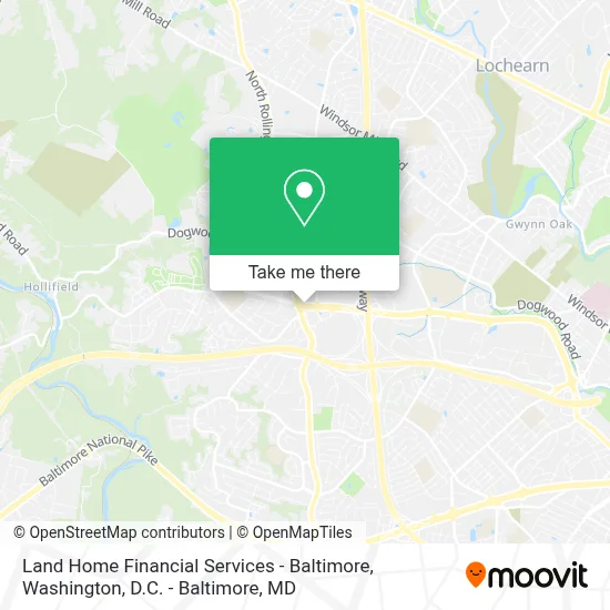 Land Home Financial Services - Baltimore map