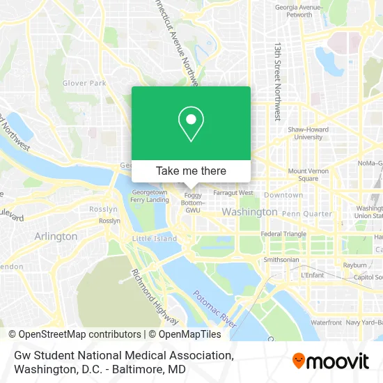 Gw Student National Medical Association map