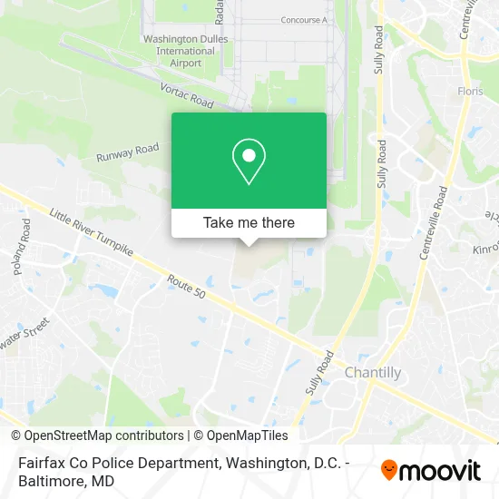 Fairfax Co Police Department map