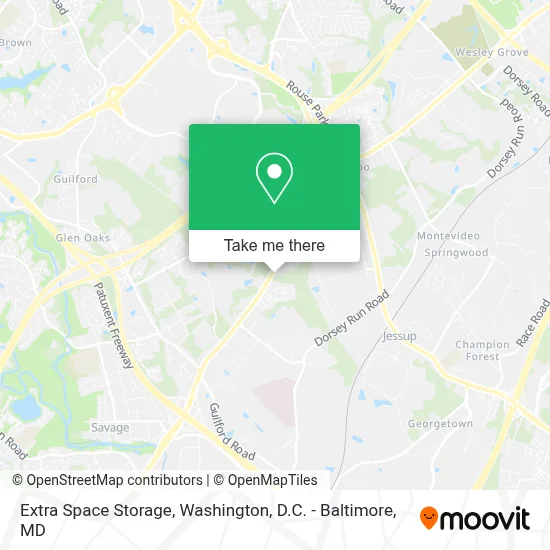 Extra Space Storage map