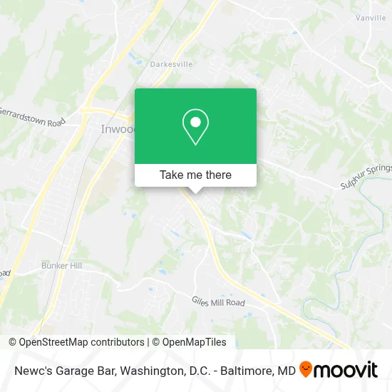 Newc's Garage Bar map