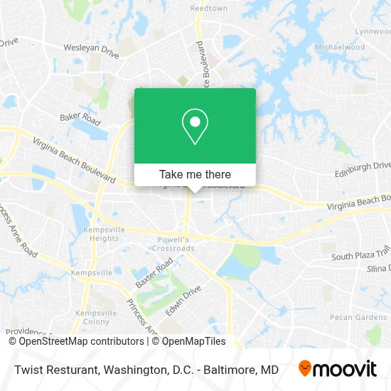 Twist Resturant map