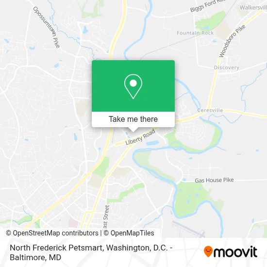 North Frederick Petsmart map