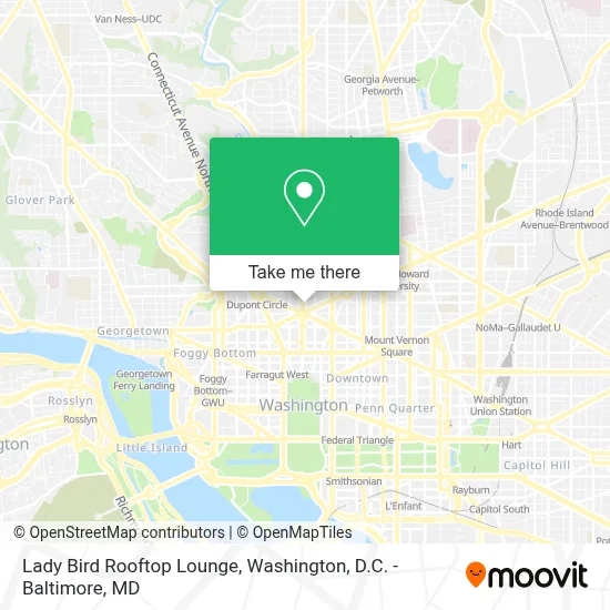 Lady Bird Rooftop Lounge map