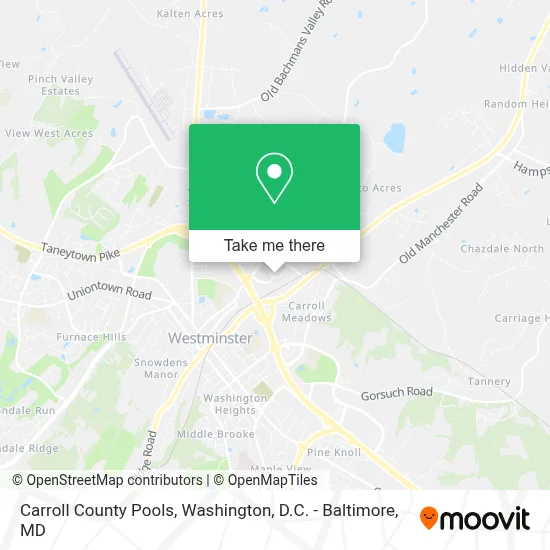 Carroll County Pools map
