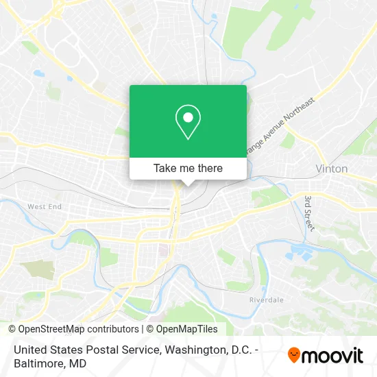 United States Postal Service map