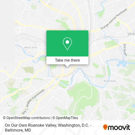 On Our Own Roanoke Valley map