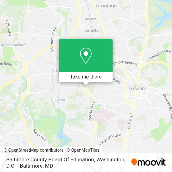 Baltimore County Board Of Education map