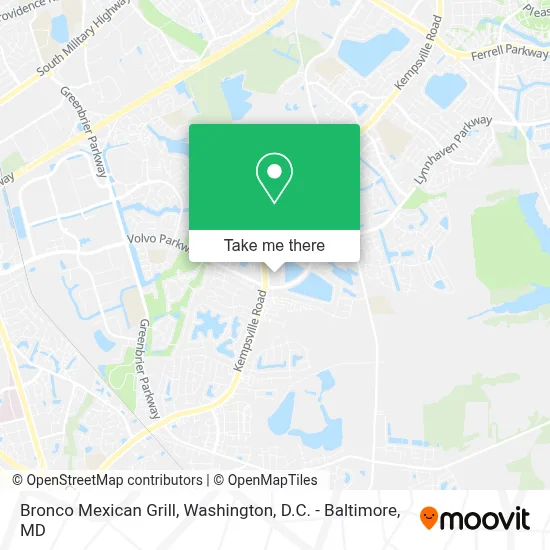 Bronco Mexican Grill map