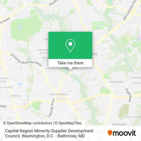 Capital Region Minority Supplier Development Council map
