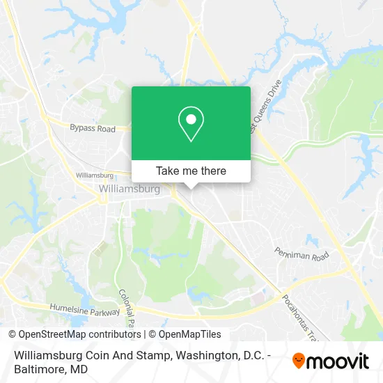 Williamsburg Coin And Stamp map