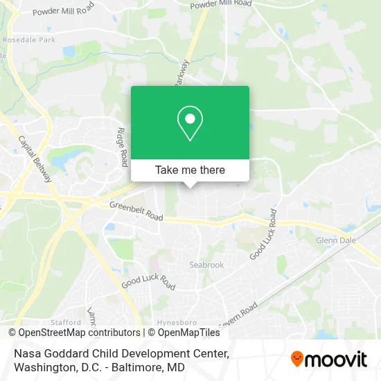 Nasa Goddard Child Development Center map