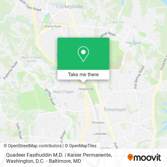 Quadeer Fasihuddin M.D. | Kaiser Permanente map