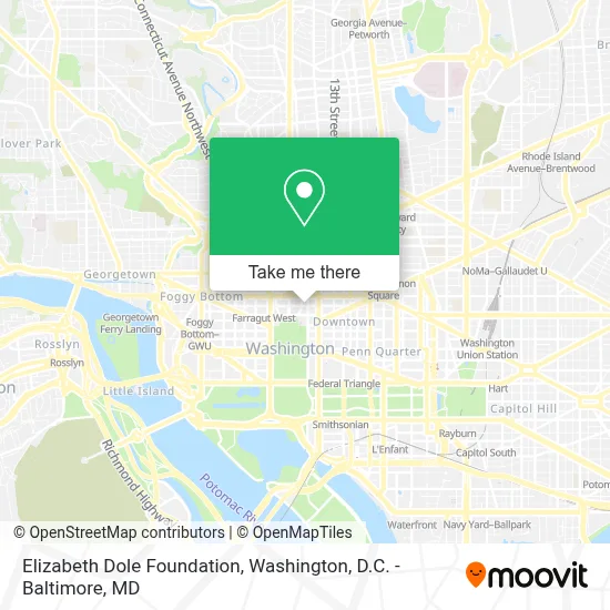 Elizabeth Dole Foundation map