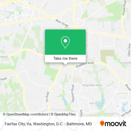 Fairfax City, Va map