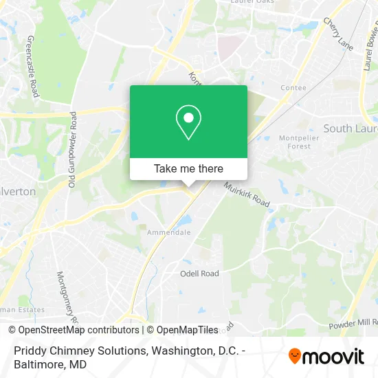 Priddy Chimney Solutions map