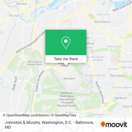Johnston & Murphy map