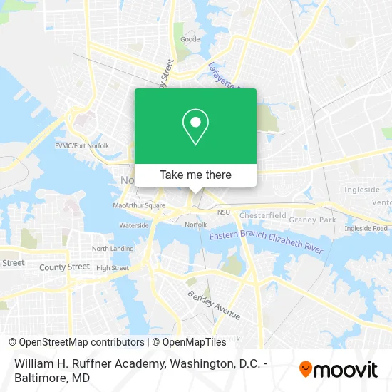 William H. Ruffner Academy map