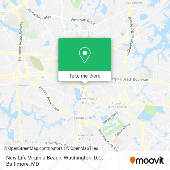 New Life Virginia Beach map