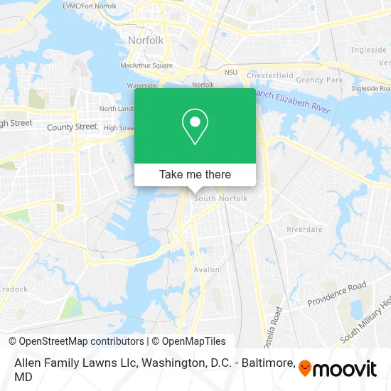 Allen Family Lawns Llc map