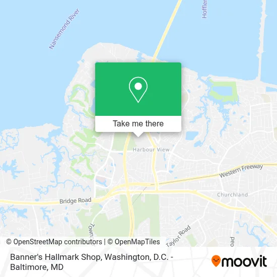 Banner's Hallmark Shop map