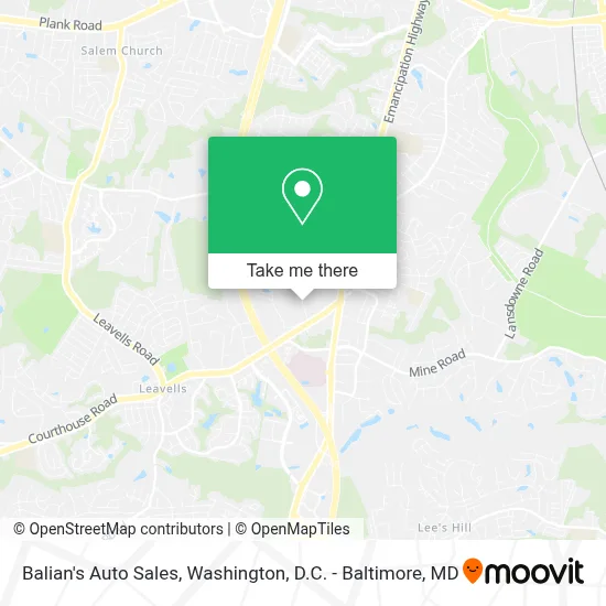 Balian's Auto Sales map