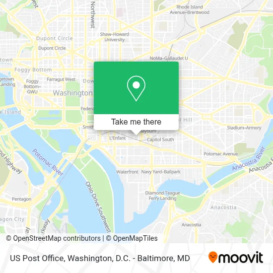 Us Post Office map