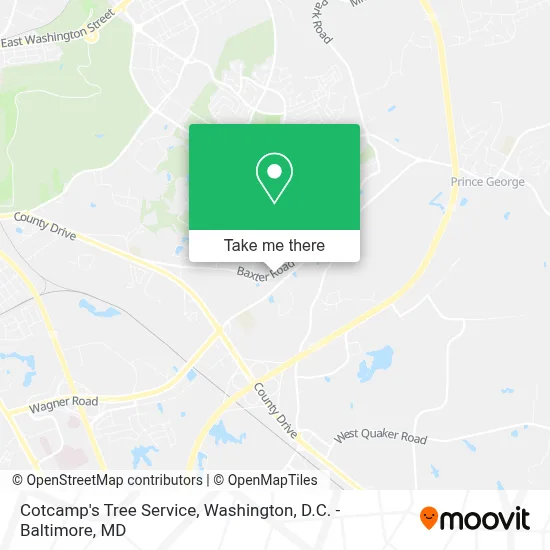 Cotcamp's Tree Service map