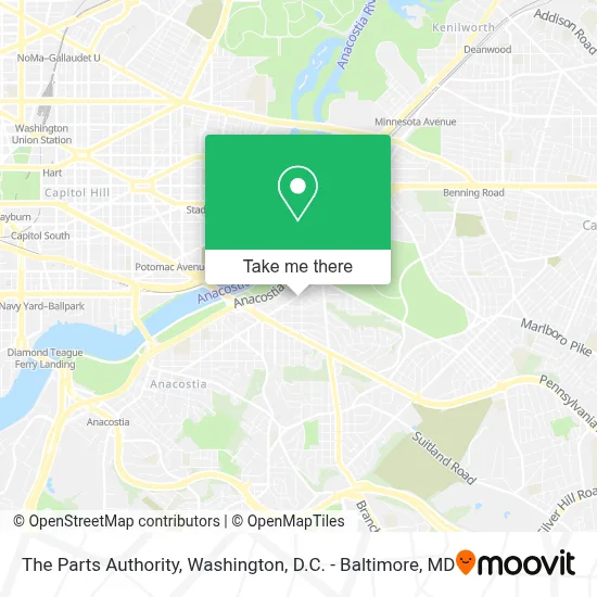 The Parts Authority map