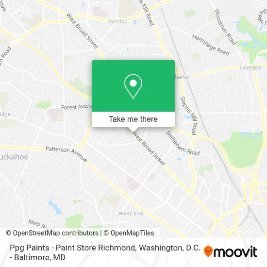 Ppg Paints - Paint Store Richmond map