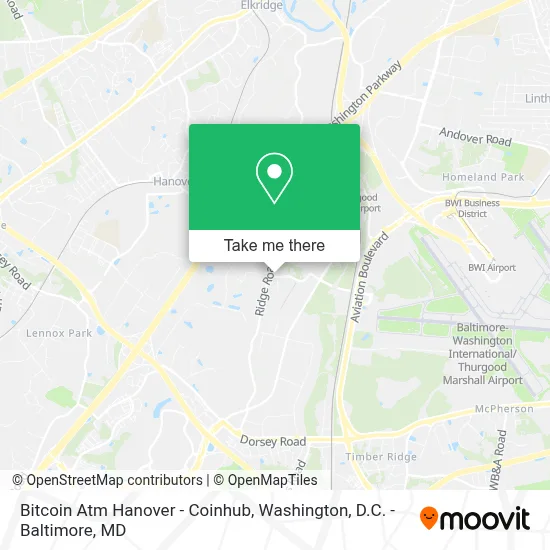 Bitcoin Atm Hanover - Coinhub map