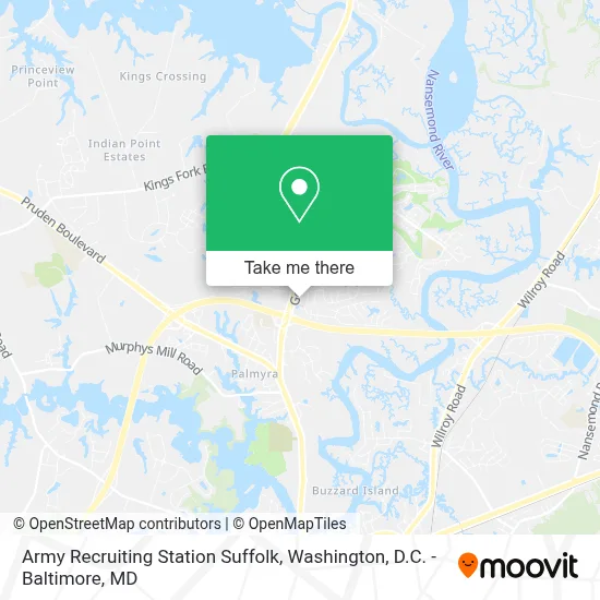 Army Recruiting Station Suffolk map